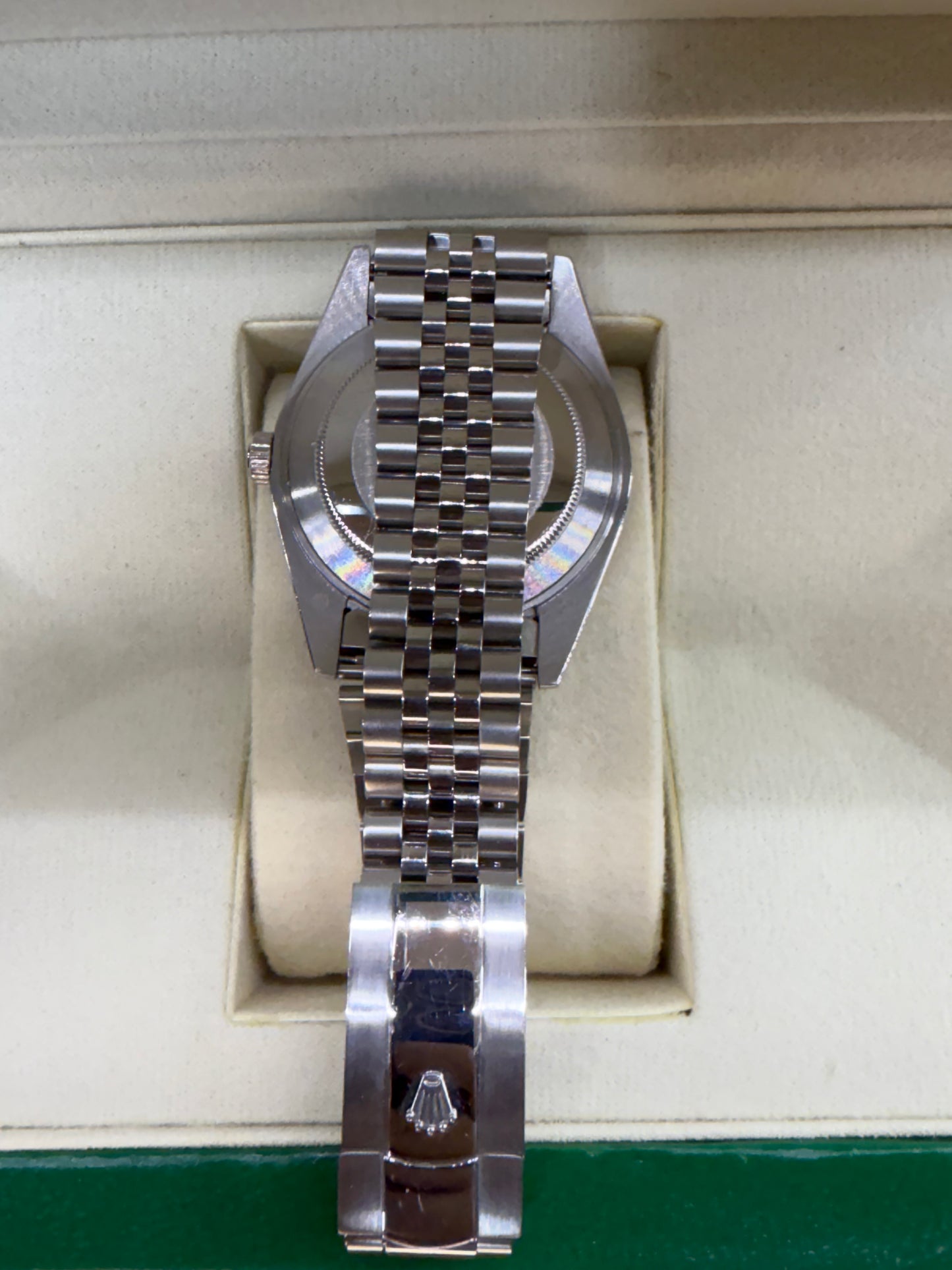 Date just 41mm silver